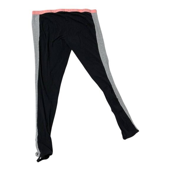 XOXO Pajama Pants - Size XL - Crisscross Cutouts - Black/Gray - Lightweight - Picture 2 of 10